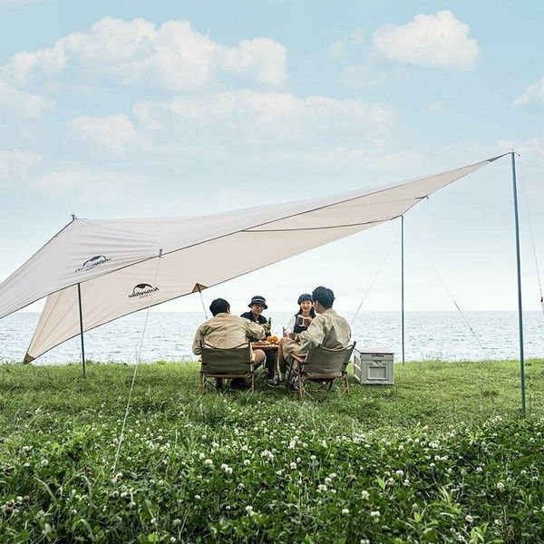 Тент для кемпінгу Naturehike Car Rear Canopy NH21TM001; 590*340 см; золотий (з трьома стійками) 57596 фото
