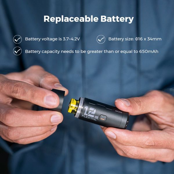 Портативний міні-насос Flextail Zero Pump; чорний 69234 фото