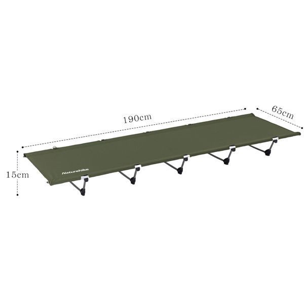 Ліжко складане Naturehike XJC05 NH20JJ001; Поліестер Oxford / алюміній; темно-зелене 70926 фото