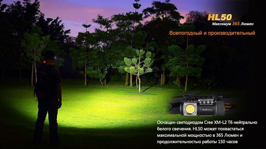 Ліхтар налобний Fenix HL50 XM-L2 T6 45035 фото