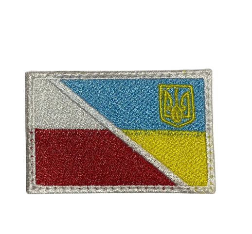 Шеврон-патч прапор на липучці Україна та Польща INSHE-050 фото