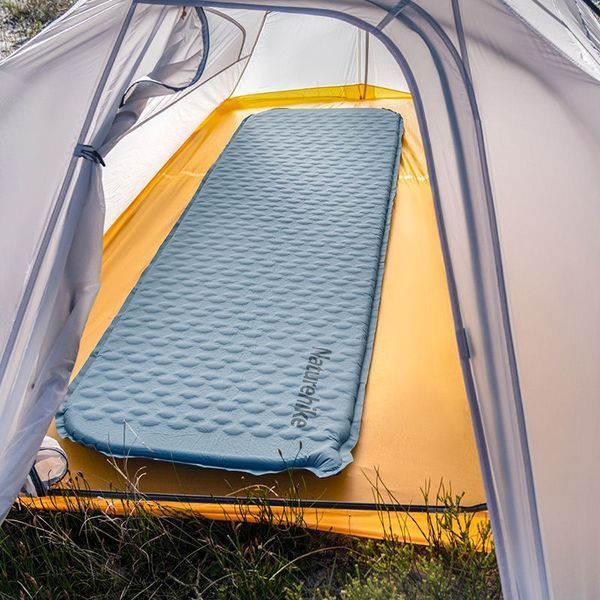 Матрац туристичний надувний одномісний Naturehike CNK2300DZ013, 185x55x3.5 см, блакитний, прямокутний 65435 фото
