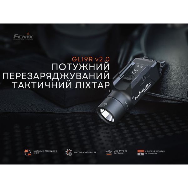 Ліхтар до пістолета Fenix GL19R V2.0 68654 фото