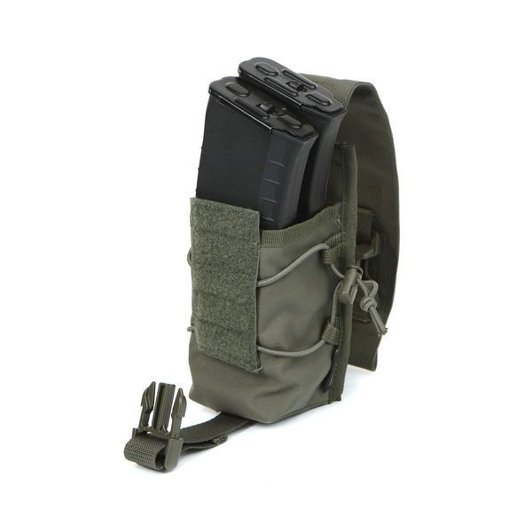 Универсальный закрытый подсумок под магазины AK и AR Ranger Green MOLLI PS-088 фото