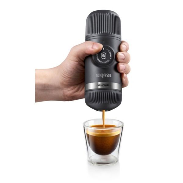 Портативна еспресо-кавоварка Wacaco Nanopresso Grey 69046 фото