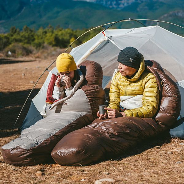 Спальник з натуральним пухом Naturehike Snowbird CNK2550WS014; p-р M; коричневий 400 г 71463 фото