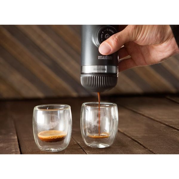 Портативна еспресо-кавоварка Wacaco Nanopresso Grey 69046 фото