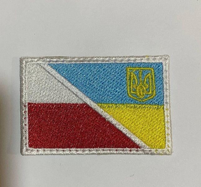 Шеврон-патч прапор на липучці Україна та Польща INSHE-050 фото