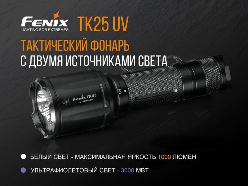 Ліхтар ручний Fenix TK25 UV Cree XP-G2 44531 фото