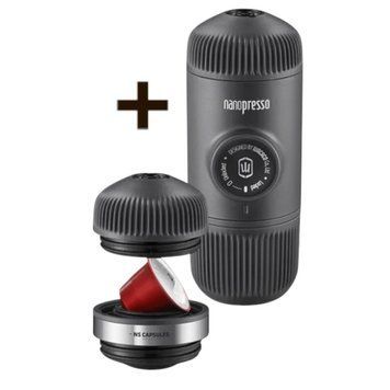 Портативна еспресо-кавоварка Wacaco Nanopresso+ з адаптером для капсули 69047 фото