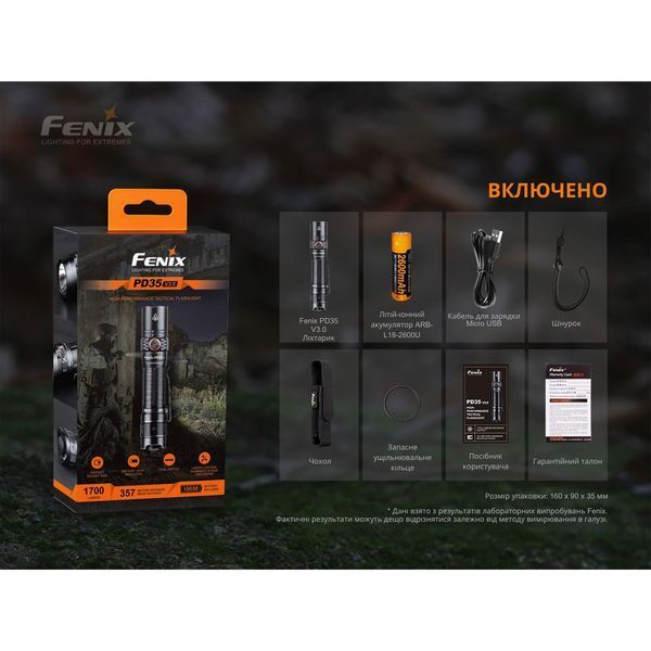 Ліхтар ручний Fenix PD35 V3.0 57028 фото