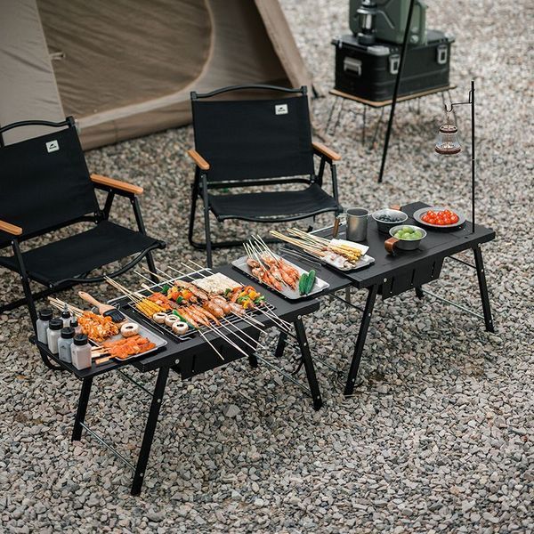 Стіл для барбекю сталевий Naturehike CNK2300CW014; чорний 65472 фото