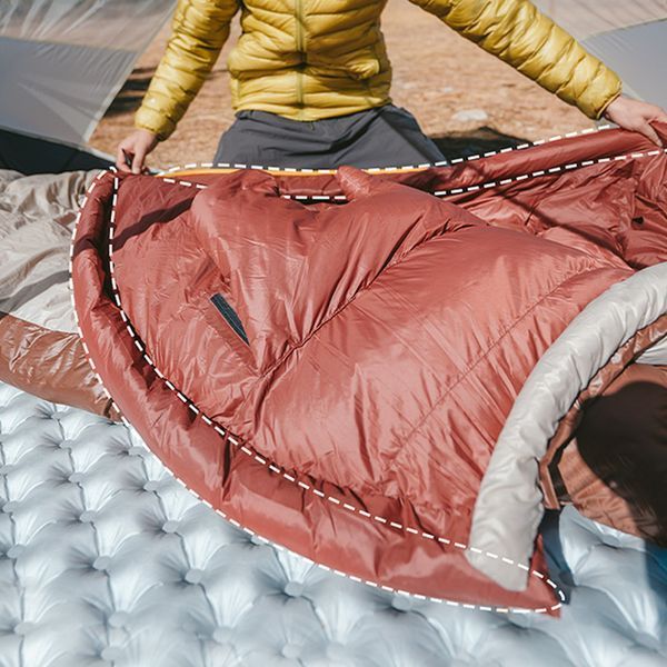 Спальник з натуральним пухом Naturehike Snowbird CNK2550WS014; p-р L; коричневий 400 г 71464 фото