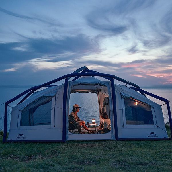 Намет надувний Naturehike CNK2300ZP012, блакитний великий 65735 фото