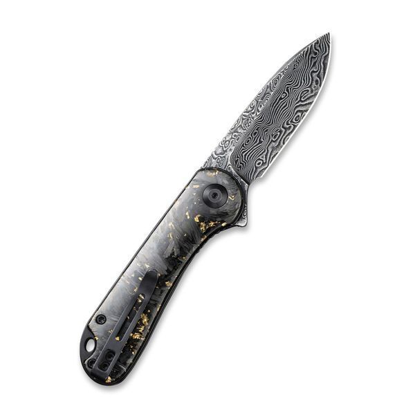 Ніж складаний кишеньковий Civivi Elementum, (7.5 см) Damascus / Carbon Fiber сірий 70870 фото