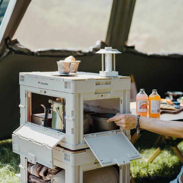 Складаний контейнер Naturehike CNK2450XB020, 23 л, бежево-сірий 68993 фото