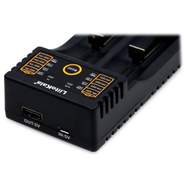 Зарядний пристрій Liitokala Lii-202, Ni-Mh/Li-ion/Li-Fe/LiFePO4, USB, Powerbank, LED, Box 66120 фото