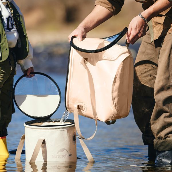Складане відро для води з ЕВА Naturehike CNK2350CF010, 20&nbsp;л, бежевий 69526 фото