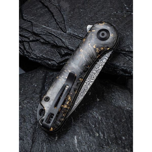 Ніж складаний кишеньковий Civivi Elementum, (7.5 см) Damascus / Carbon Fiber сірий 70870 фото