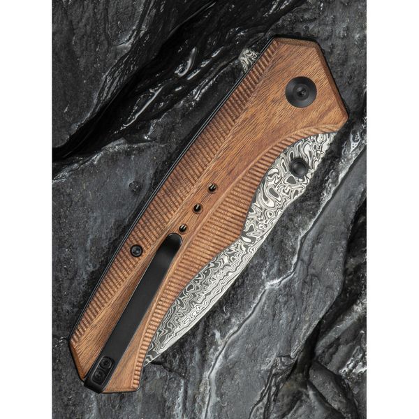 Ніж складаний туристичний Civivi Photonix, (9.4 см) Damascus / Guibourtia Wood 69315 фото