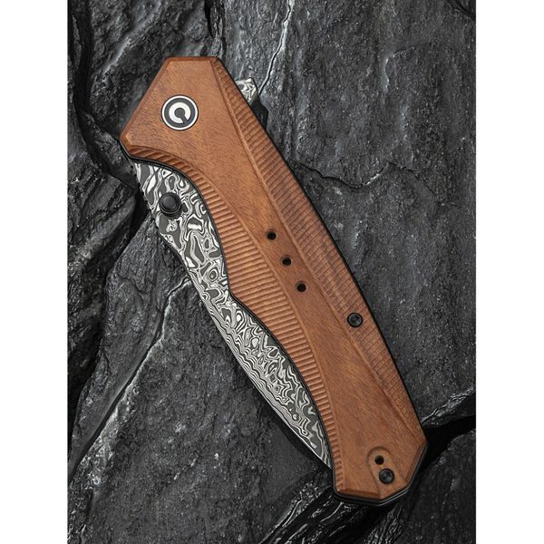 Ніж складаний туристичний Civivi Photonix, (9.4 см) Damascus / Guibourtia Wood 69315 фото