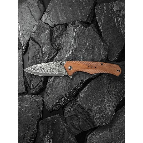 Ніж складаний туристичний Civivi Photonix, (9.4 см) Damascus / Guibourtia Wood 69315 фото