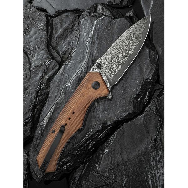 Ніж складаний туристичний Civivi Photonix, (9.4 см) Damascus / Guibourtia Wood 69315 фото