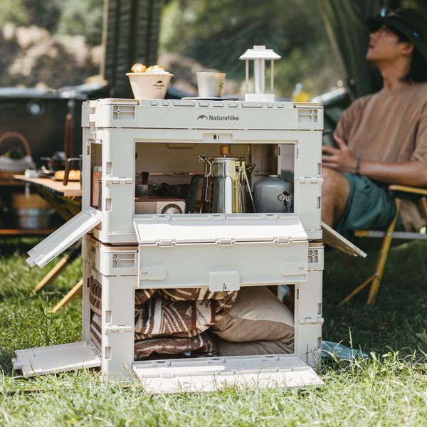 Складаний контейнер Naturehike CNK2450XB020, 52 л, бежево-сірий 68995 фото