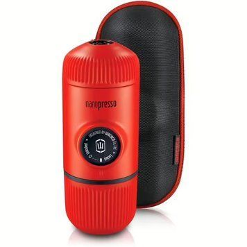 Портативна еспресо-кавоварка Wacaco Nanopresso червона з чохлом, механічна, для меленої кави 69050 фото