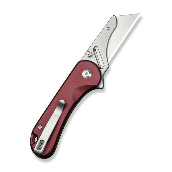 Ніж трапеція складаний кишеньковий Civivi Elementum Utility, (5.8 см) 6Cr13 / Aluminum червоний 69316 фото
