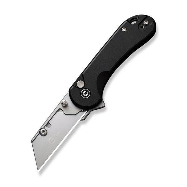 Ніж трапеція складаний кишеньковий Civivi Elementum Utility, (5.8 см) 6Cr13 / Aluminum чорний 67376 фото