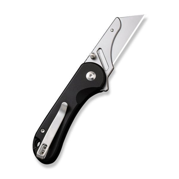Ніж трапеція складаний кишеньковий Civivi Elementum Utility, (5.8 см) 6Cr13 / Aluminum чорний 67376 фото