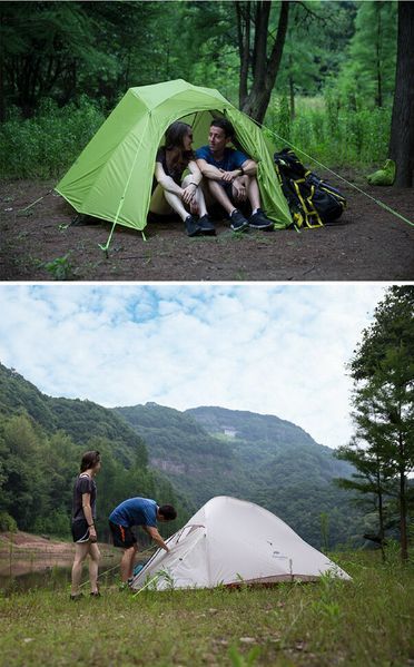 Намет надлегкий тримісний з футпринтом Naturehike Cloud Up 3 Updated NH18T030-T; 210T; зелений 57621 фото