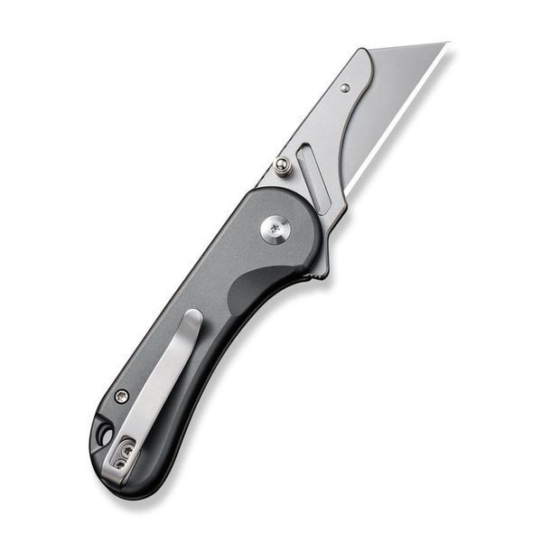 Ніж трапеція складаний кишеньковий Civivi Elementum Utility, (5.8 см) 6Cr13 / Aluminum сірий 67377 фото