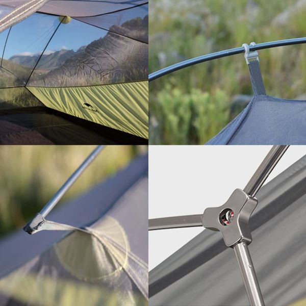 Намет надлегкий тримісний з футпринтом Naturehike Cloud Up 3 Updated NH18T030-T; 20D; темно-зелений 61650 фото