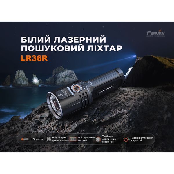 Ліхтар ручний пошуковий лазерний Fenix LR36R 68887 фото