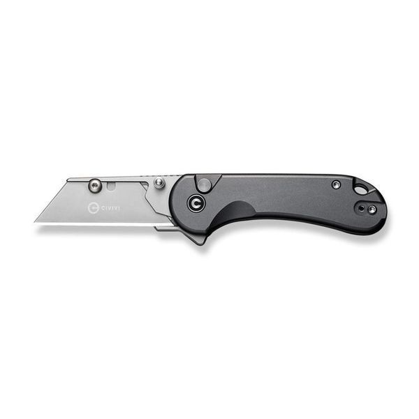 Ніж трапеція складаний кишеньковий Civivi Elementum Utility, (5.8 см) 6Cr13 / Aluminum сірий 67377 фото
