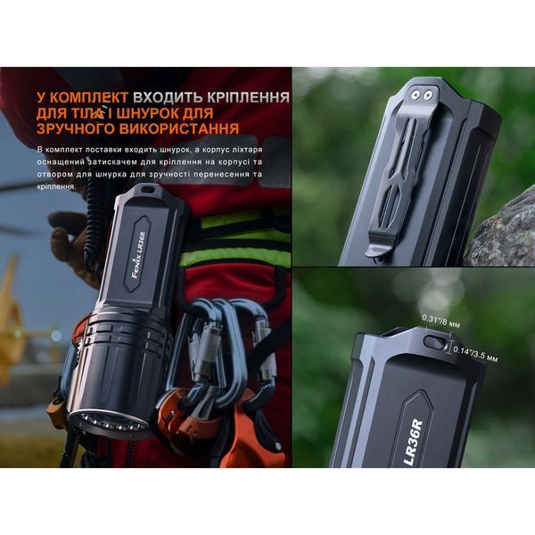 Ліхтар ручний пошуковий лазерний Fenix LR36R 68887 фото