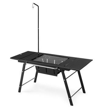 Стіл для барбекю сталевий Naturehike CNK2350CF018, чорний 69024 фото