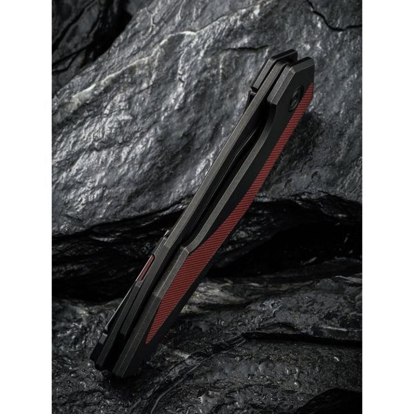 Ніж складаний туристичний Civivi Hypersonic, (9.4 см) 14C28N / Steel & G10 чорно-бордовий 66229 фото