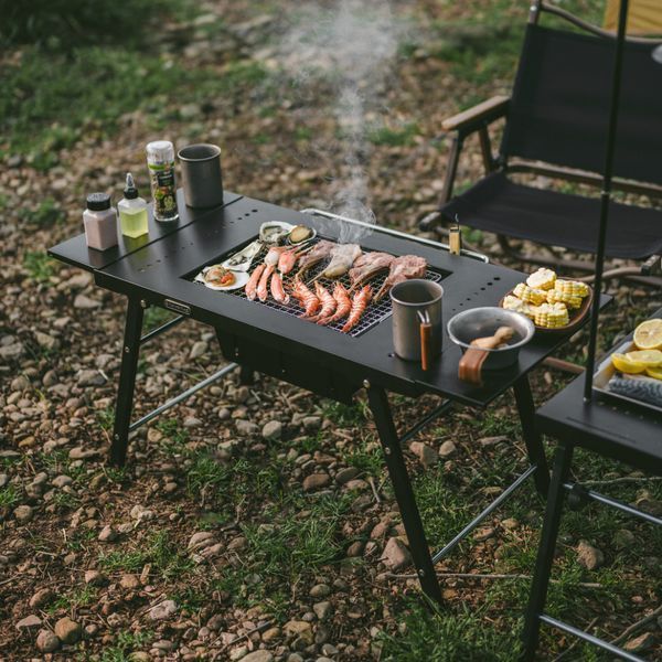 Стіл для барбекю сталевий Naturehike CNK2350CF018, чорний 69024 фото