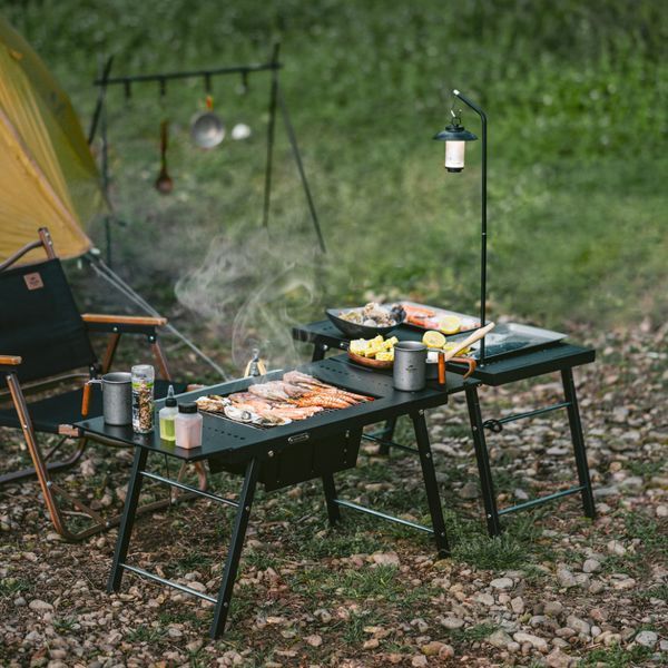 Стіл для барбекю сталевий Naturehike CNK2350CF018, чорний 69024 фото