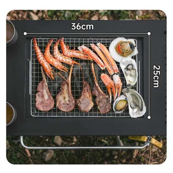 Стіл для барбекю сталевий Naturehike CNK2350CF018, чорний 69024 фото