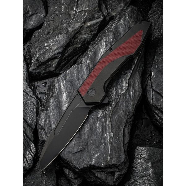 Ніж складаний туристичний Civivi Hypersonic, (9.4 см) 14C28N / Steel & G10 чорно-бордовий 66229 фото