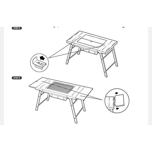 Стіл для барбекю сталевий Naturehike CNK2350CF018, чорний 69024 фото