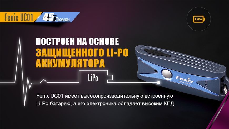 Ліхтар ручний Fenix UC01 Blue 44219 фото