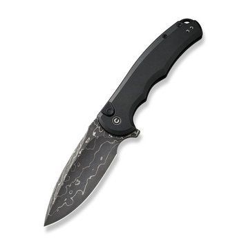 Ніж складаний туристичний Civivi Praxis, (9.5 см) Damascus / Aluminum чорний 70875 фото