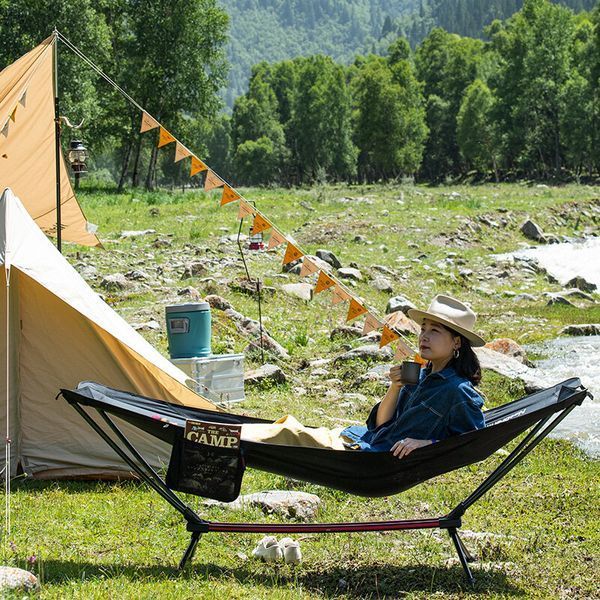 Гамак розкладний одномісний Naturehike Outdoor Folding Hammock NH20JJ011; 300D Oxford; чорний 57637 фото