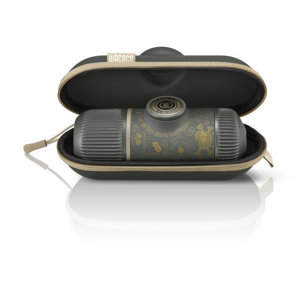 Портативна еспресо-кавоварка Wacaco Nanopresso темно-сіра з чохлом, механічна, для меленої кави 69053 фото