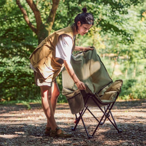 Стілець складаний Naturehike CNK2450JJ020, оливковий зелений 69524 фото